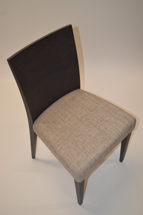 Image 1 of Dining Chair, Showroom Model, Sleek, Wood And Textile