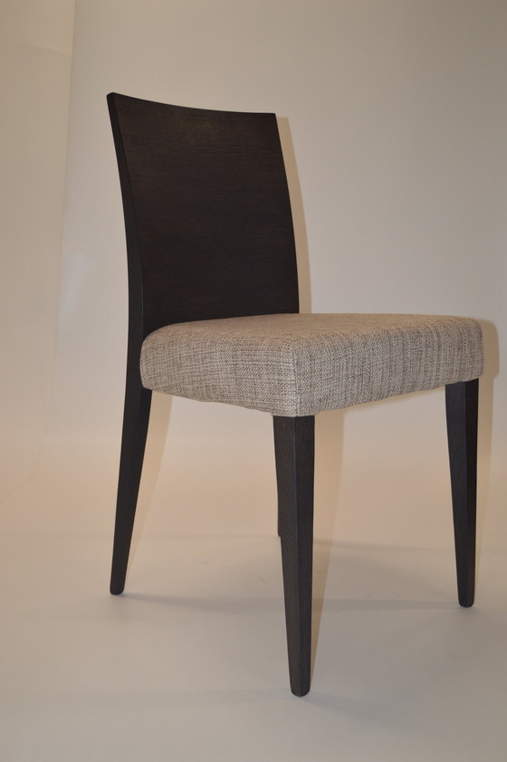 Image 1 of Dining Chair, Showroom Model, Sleek, Wood And Textile