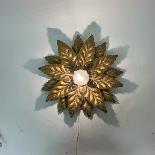 Hans Kögl recessed wall lamp leaves , 1970s , Germany