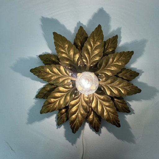 Hans Kögl recessed wall lamp leaves , 1970s , Germany