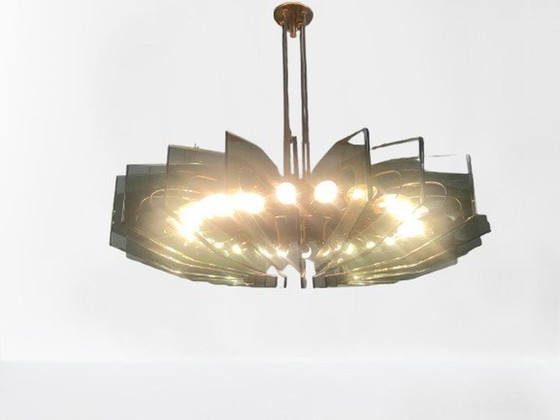 Image 1 of Chandelier By Gino Paroldo For Fontana Arte