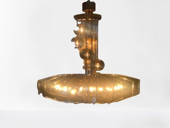 Image 1 of Chandelier By Gino Paroldo For Fontana Arte