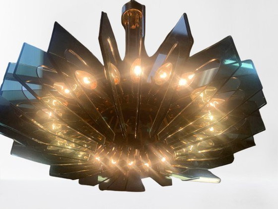 Image 1 of Chandelier By Gino Paroldo For Fontana Arte