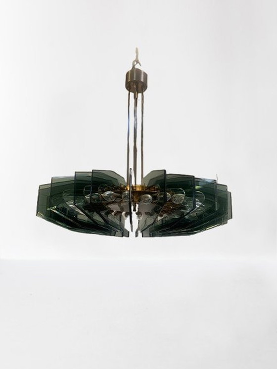 Image 1 of Chandelier By Gino Paroldo For Fontana Arte