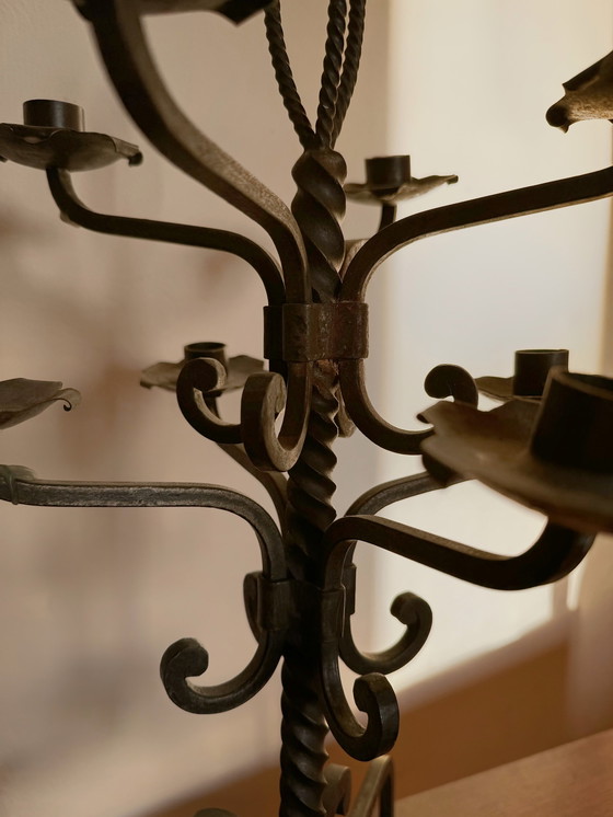 Image 1 of Antique Wrought Iron Candlestick