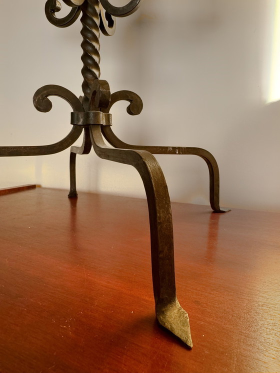 Image 1 of Antique Wrought Iron Candlestick