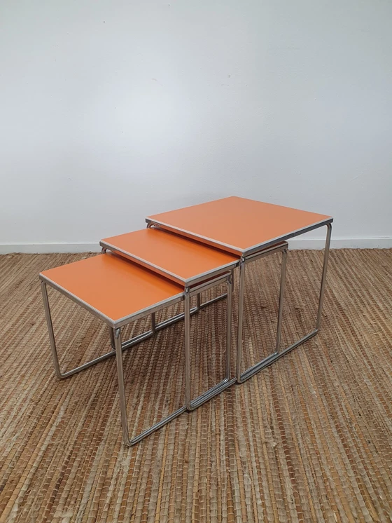 Image 1 of Nesting Tables Brabantia. Mimi set reversible leaf orange/white