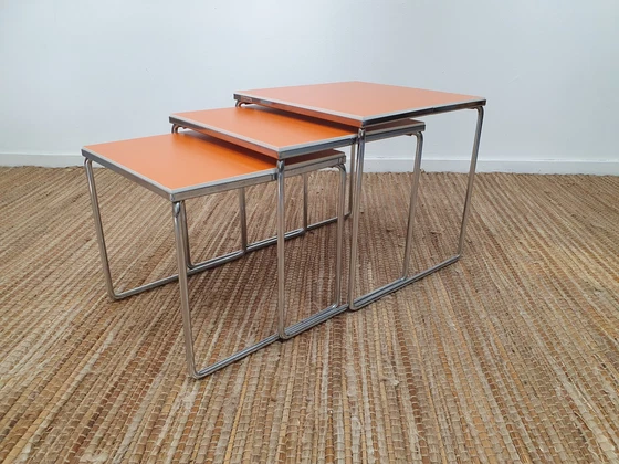 Image 1 of Nesting Tables Brabantia. Mimi set reversible leaf orange/white