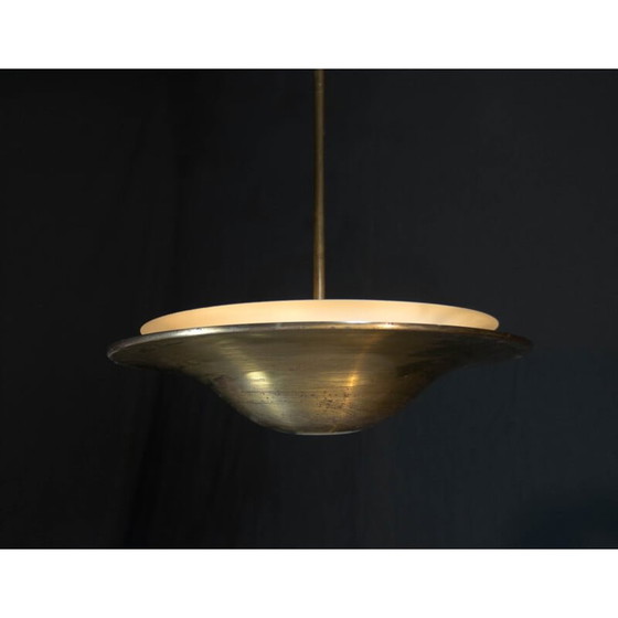 Image 1 of Vintage brass pendant light, 1930