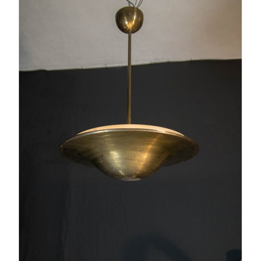 Vintage brass pendant light, 1930