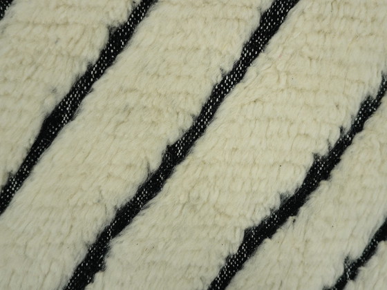 Image 1 of Berber Rug - 273 Cm X 154 Cm - White And Black Wool