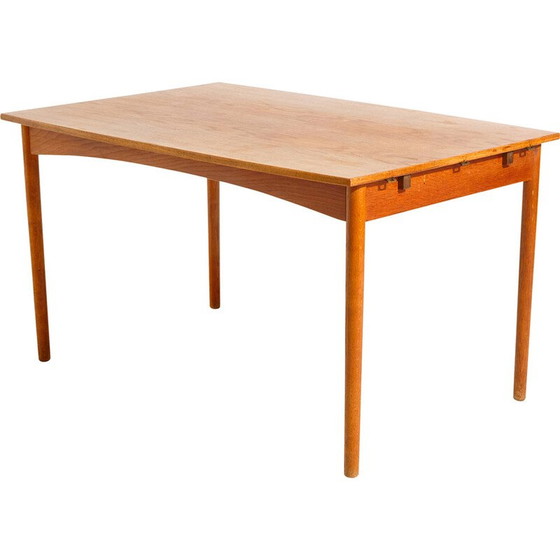 Image 1 of Vintage teak and oakwood dining table, 1960s