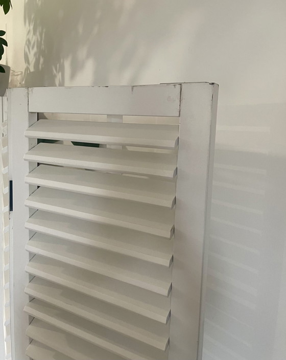 Image 1 of White Wooden Screen