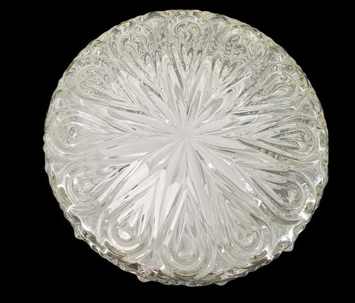 1111 Vintage 1960s Glass Ceiling Light