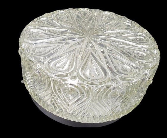 Image 1 of Lampada da soffitto in vetro vintage anni '60 1111