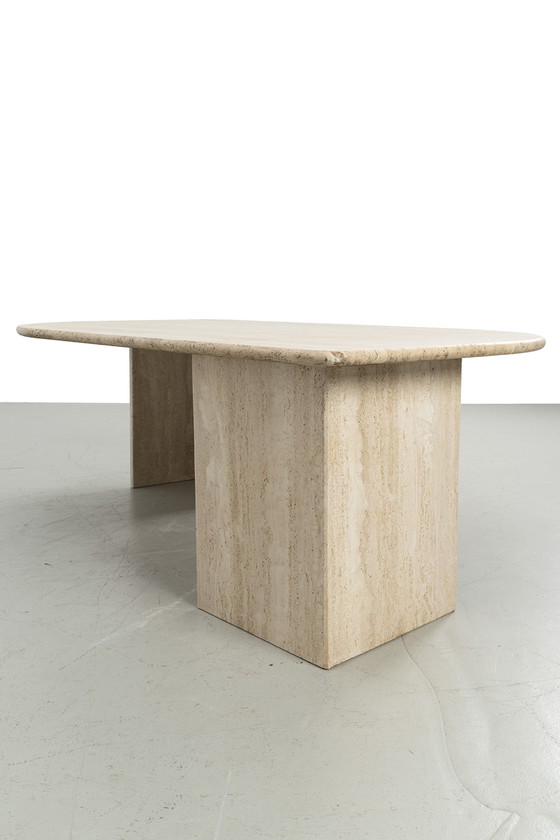 Image 1 of Table basse vintage en travertin