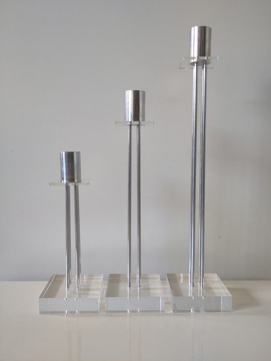 Image 1 of 3x Studio van Eldik candlestick by Hanneke van Eldik-Bartlema & Berend van Eldik