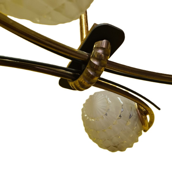 Image 1 of French design pendant lamp with glass, 1960s