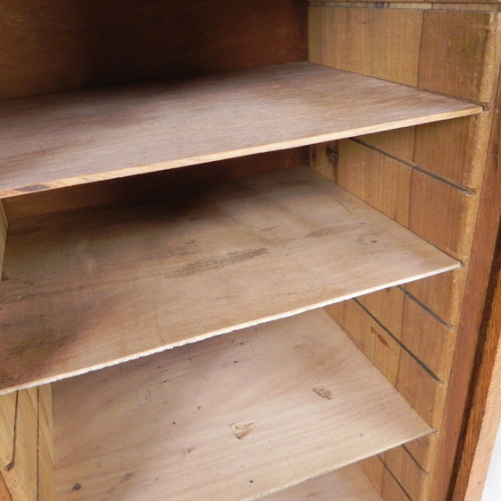 Image 1 of Oak Shutter Cabinet With 2 Shutters, 120 Cm High