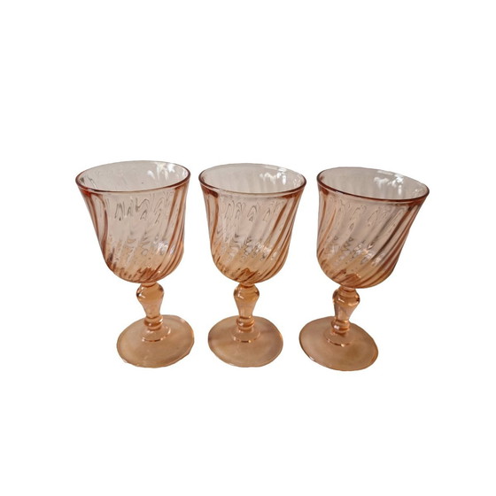 Image 1 of Vintage Rosaline White Wine Glasses 1970s