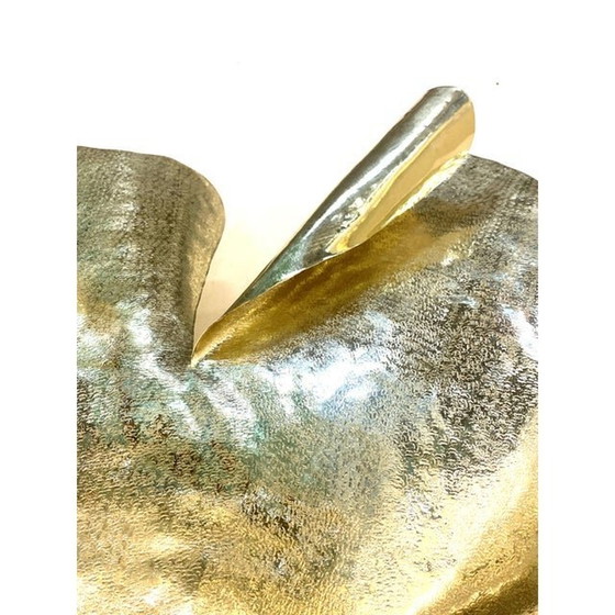 Image 1 of Set Of 2 Contemporary Italian Brass Leaf Wall Sconce By Simoeng