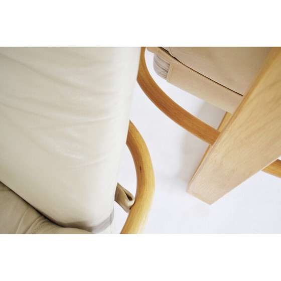 Image 1 of Pair of vintage Scandinavian beige Manta armchairs by Ingmar Relling for Westnofa, Norway 1970s