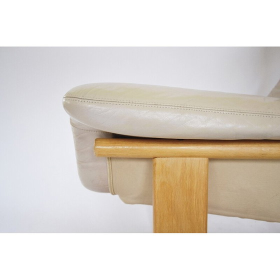 Image 1 of Pair of vintage Scandinavian beige Manta armchairs by Ingmar Relling for Westnofa, Norway 1970s