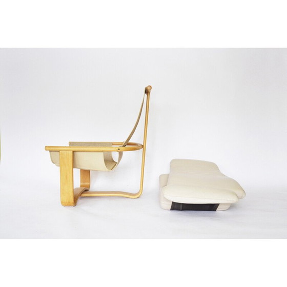 Image 1 of Pair of vintage Scandinavian beige Manta armchairs by Ingmar Relling for Westnofa, Norway 1970s
