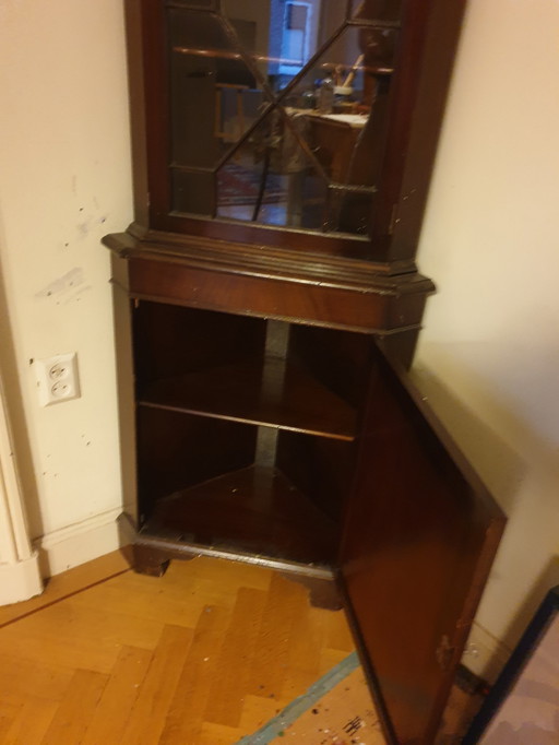 Antique Mahogany Corner Cabinet