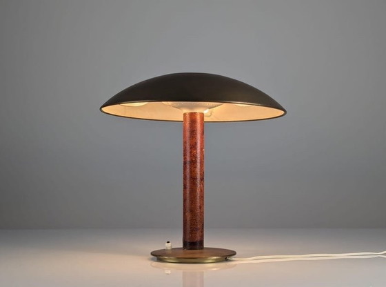 Image 1 of Leather Table Lamp By Metalarte, 1962