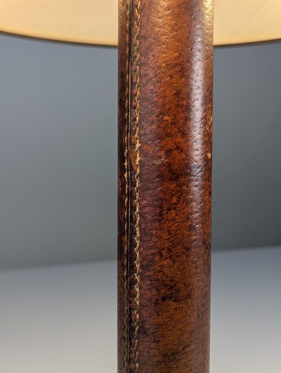 Image 1 of Leather Table Lamp By Metalarte, 1962