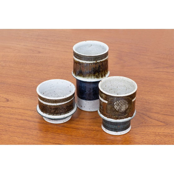 Image 1 of Set of 3 vintage ceramic vases by Inger Persson for Rörstrand, Sweden 1960