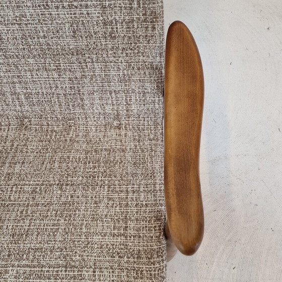 Image 1 of Vintage teak and fabric armchair, Denmark 1960s