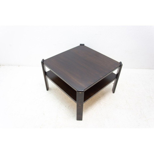 Vintage beech wood coffee table, Czechoslovakia 1980s