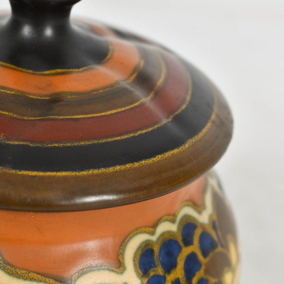 Image 1 of Elegant Lid Jar - Nadro Gold Plating