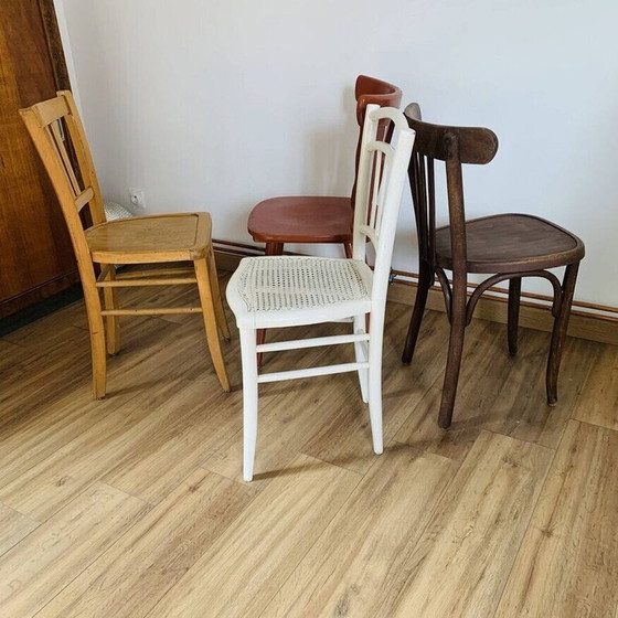 Image 1 of Set of 4 mismatched vintage chairs