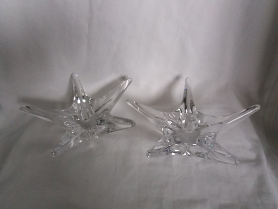 Image 1 of Candleholders Cristal Daum France Étoile De Mer