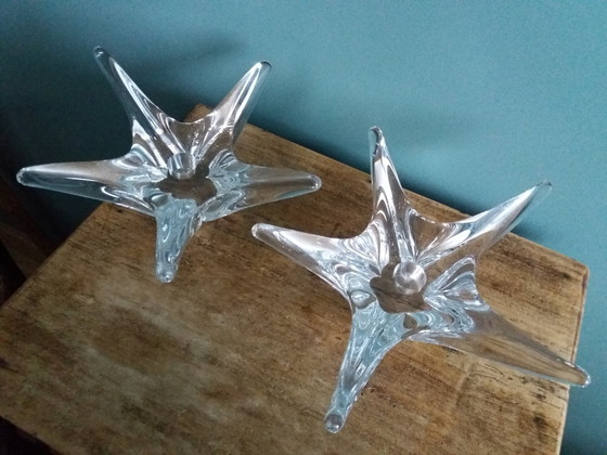 Image 1 of Candleholders Cristal Daum France Étoile De Mer