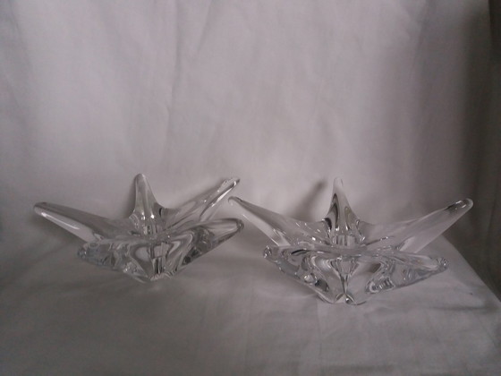 Image 1 of Candleholders Cristal Daum France Étoile De Mer