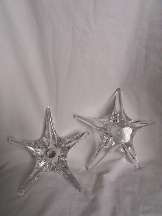 Image 1 of Candleholders Cristal Daum France Étoile De Mer