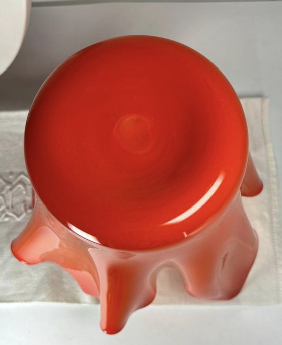 Image 1 of Murano Orange Handkerchief Vase Large