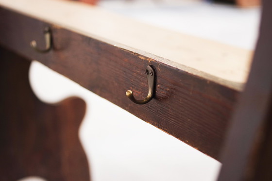 Image 1 of Antique Gothic Church Benches, Late 1800S – Set Of 4 Pine Wood Pew Benches