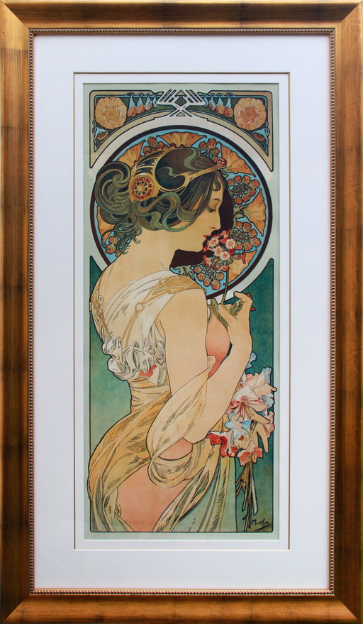 The Key Flower By Alphonse Mucha