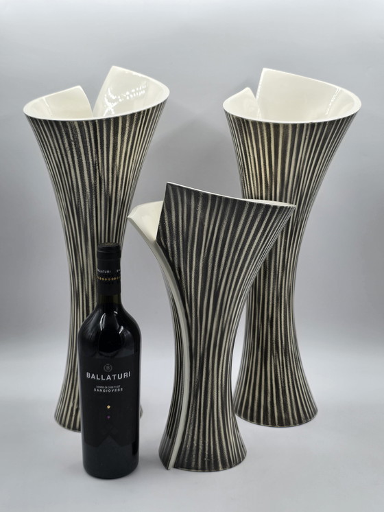 Image 1 of Set Of 3 Large Design Vases