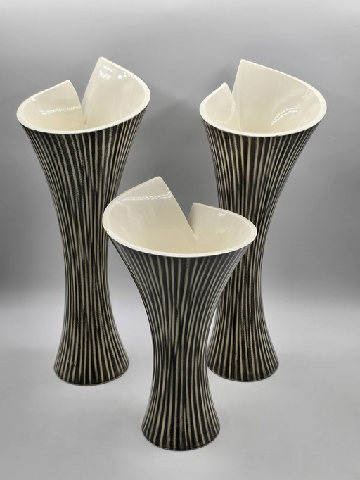 Set Of 3 Large Design Vases