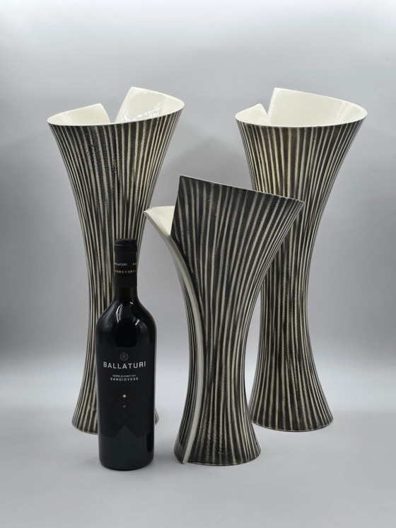 Image 1 of Set Of 3 Large Design Vases