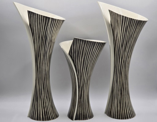 Set Of 3 Large Design Vases