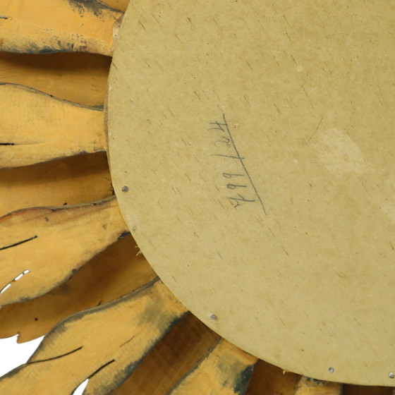 Image 1 of Rare Wooden Sun Mirror Xl