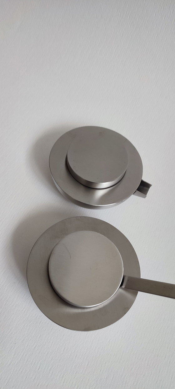 Image 1 of Blomus stainless steel Asia Milk & Sugar Cream Set Stotz Design Bauhaus