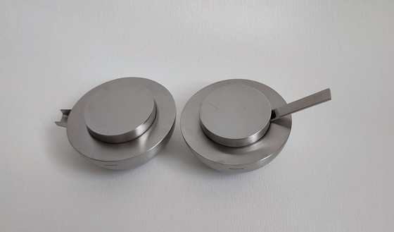 Image 1 of Blomus stainless steel Asia Milk & Sugar Cream Set Stotz Design Bauhaus